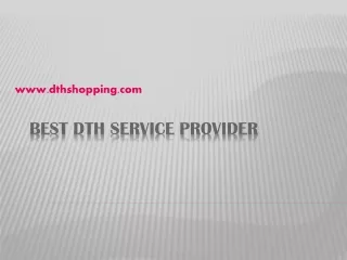 Best DTH Service Provider - Dthshopping.com