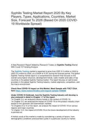 syphilis testing market report 2020