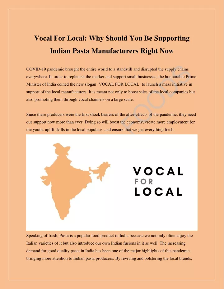 vocal for local why should you be supporting