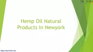 Hemp Oil Natural Products In Newyork