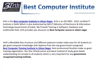 best computer institute