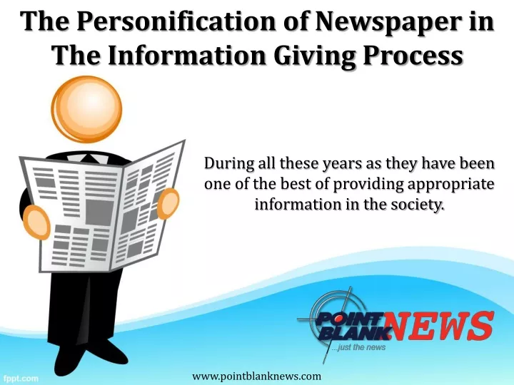 the personification of newspaper