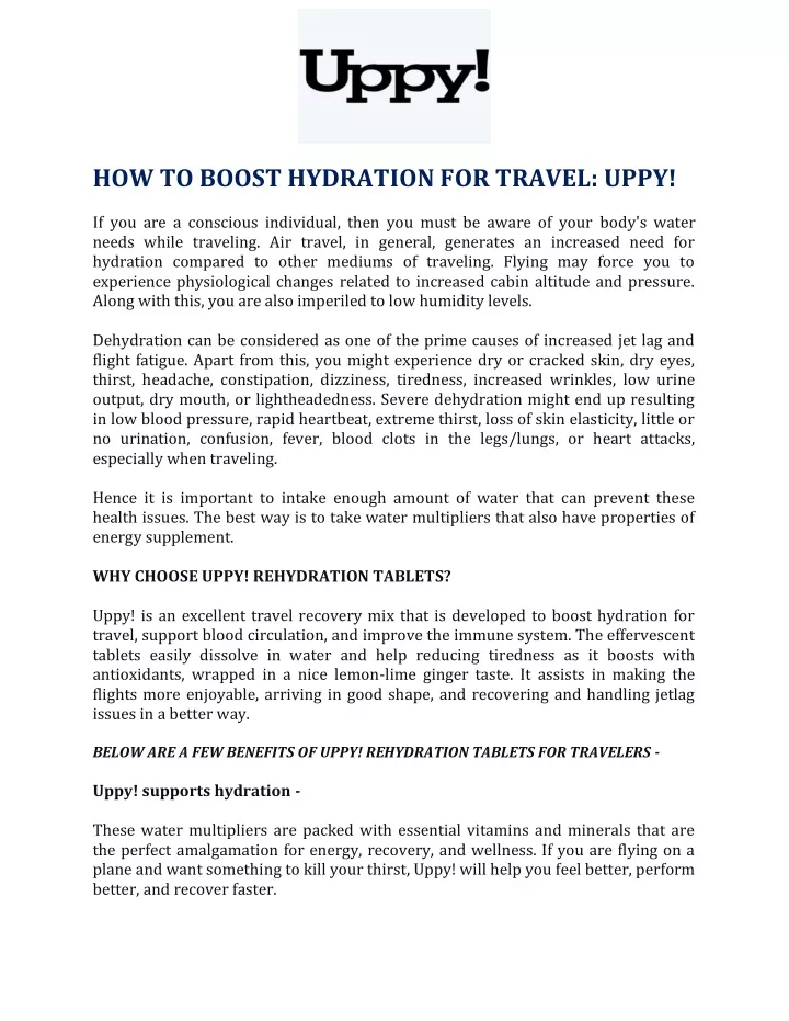 how to boost hydration for travel uppy