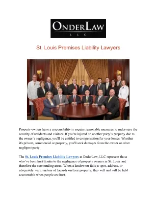 St. Louis Premises Liability Lawyers