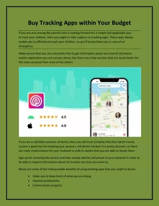buy tracking apps within your budget