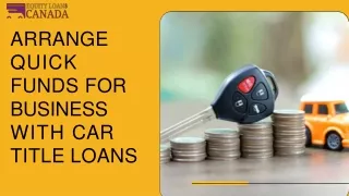 Arrange Quick Funds For Business With Car Title Loans