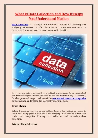 what is data collection and how it helps