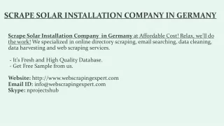 scrape solar installation company in germany