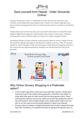 save yourself from hassle order groceries online