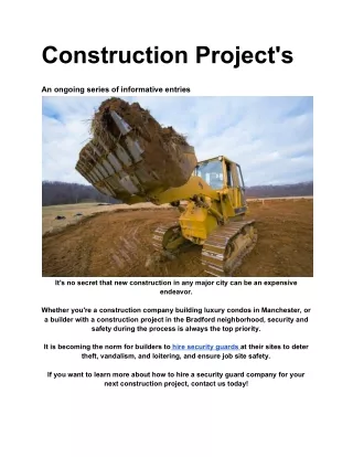 construction project s
