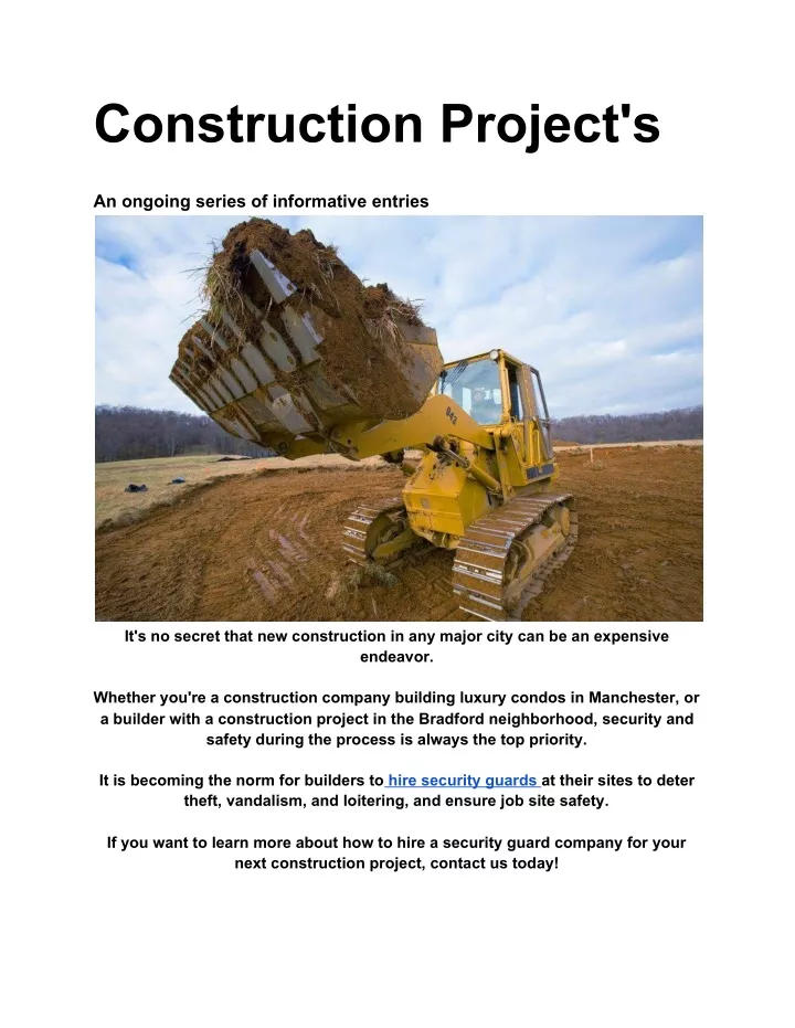 construction project s