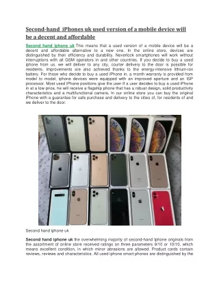 second hand iphones uk used version of a mobile