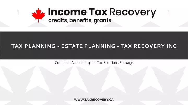 tax planning estate planning tax recovery inc