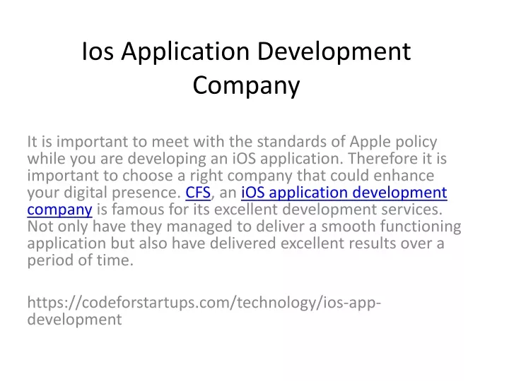 ios application development company