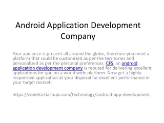 android application development company