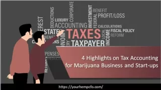 4 Highlights on Tax Accounting for Marijuana Business and Start-ups