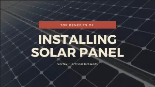 Top Benefits of Installing Solar Panel