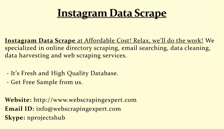 instagram data scrape