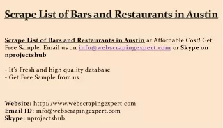 scrape list of bars and restaurants in austin