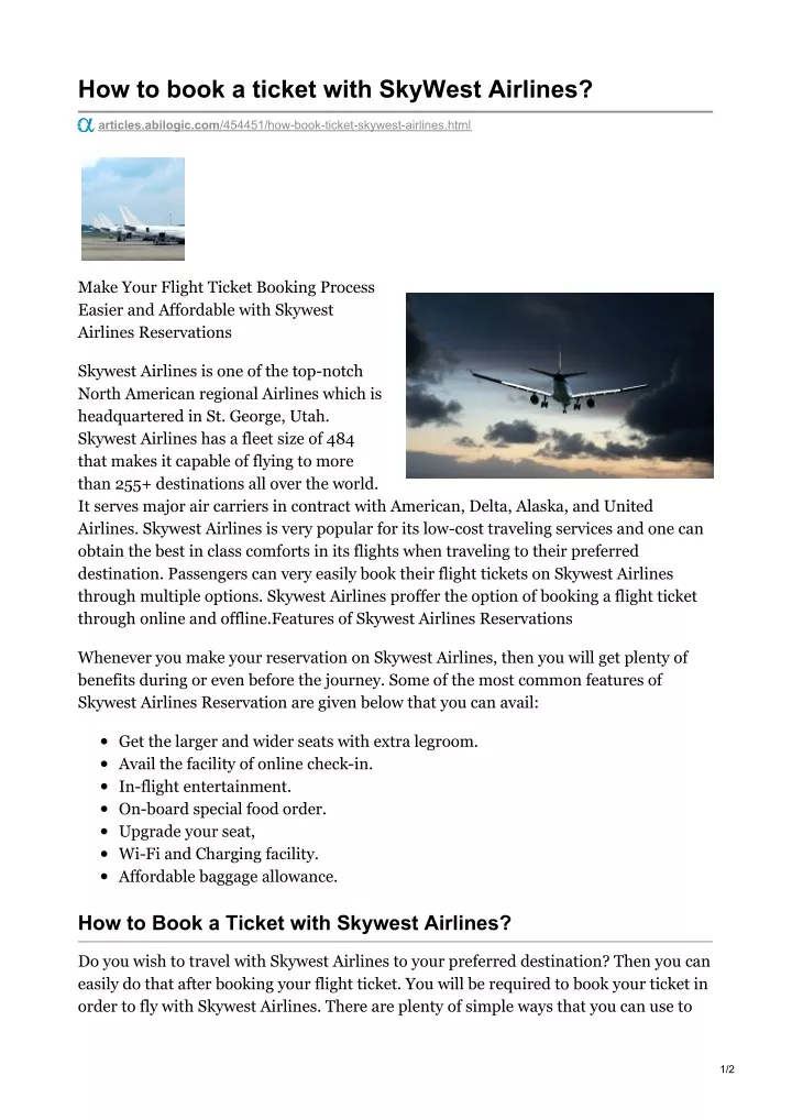 how to book a ticket with skywest airlines