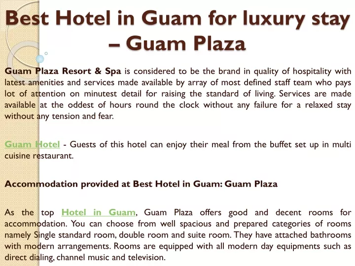 best hotel in guam for luxury stay guam plaza