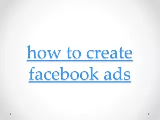 how to create facebook ads