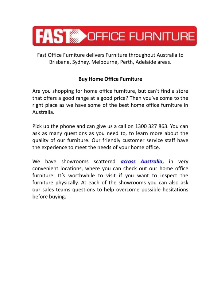 fast office furniture delivers furniture