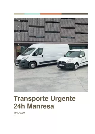 Transporte Urgente 24h Manresa