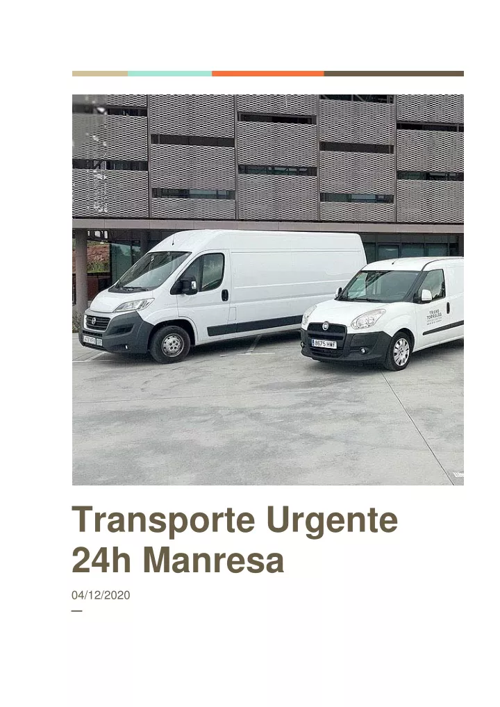 transporte urgente 24h manresa