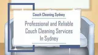 Professional and Reliable Couch Cleaning Services In Sydney | Expert Sofa Cleaners