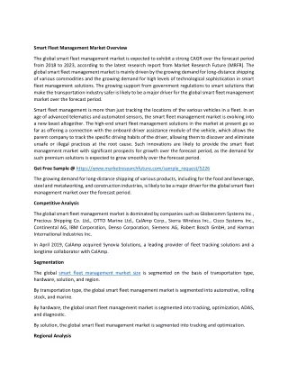 smart fleet management market overview