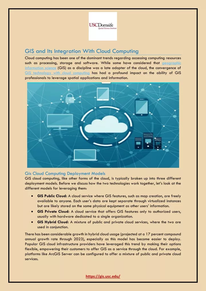 gis and its integration with cloud computing
