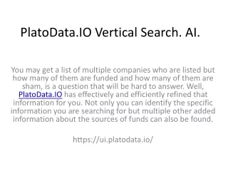 PlatoData.IO Vertical Search. AI.