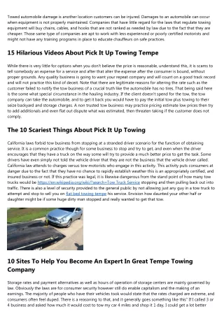towed automobile damage is another location