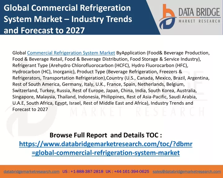 global commercial refrigeration system market