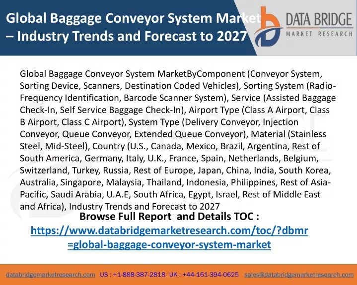 global baggage conveyor system market industry