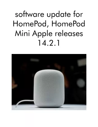software update for homepod homepod mini apple