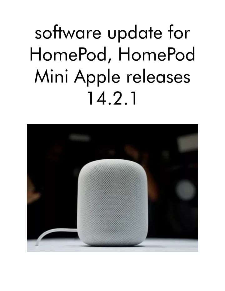 software update for homepod homepod mini apple