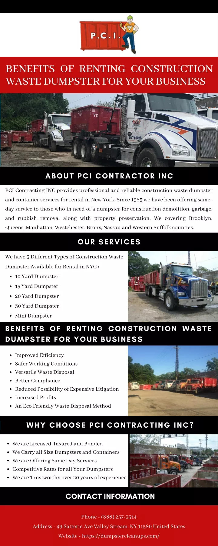 benefits of renting construction waste dumpster