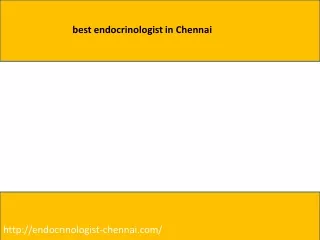 best endocrinologist doctor in Chennai
