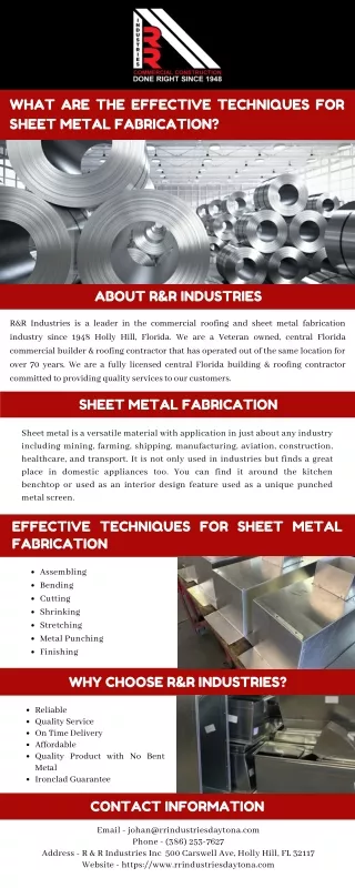 what are the effective techniques for sheet metal