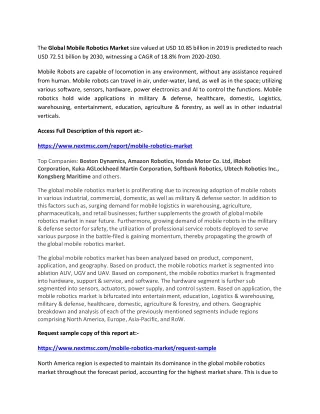 the global mobile robotics market size valued