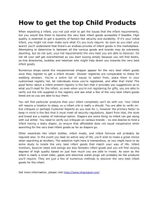how to get the top child products