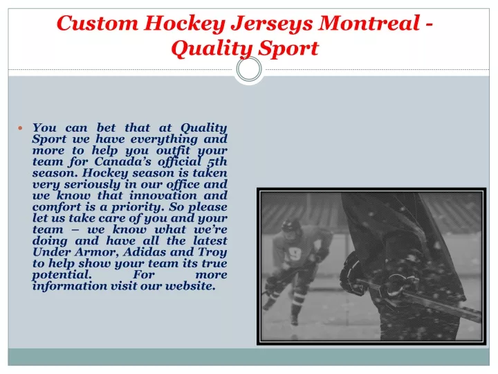 custom hockey jerseys montreal quality sport