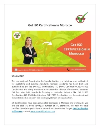 Get ISO Certification in Morocco