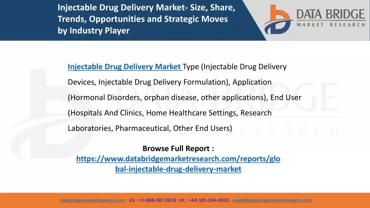 injectable drug delivery market size share trends