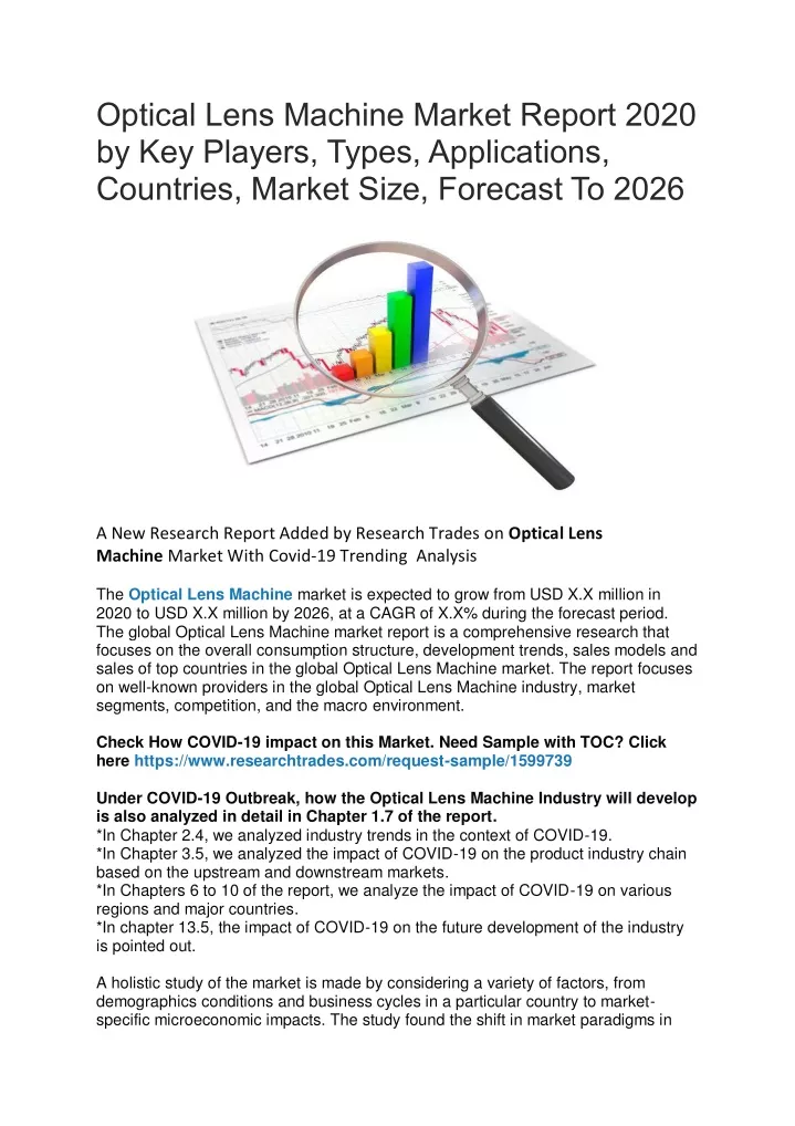 optical lens machine market report 2020