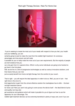 red light therapy devices now for home use