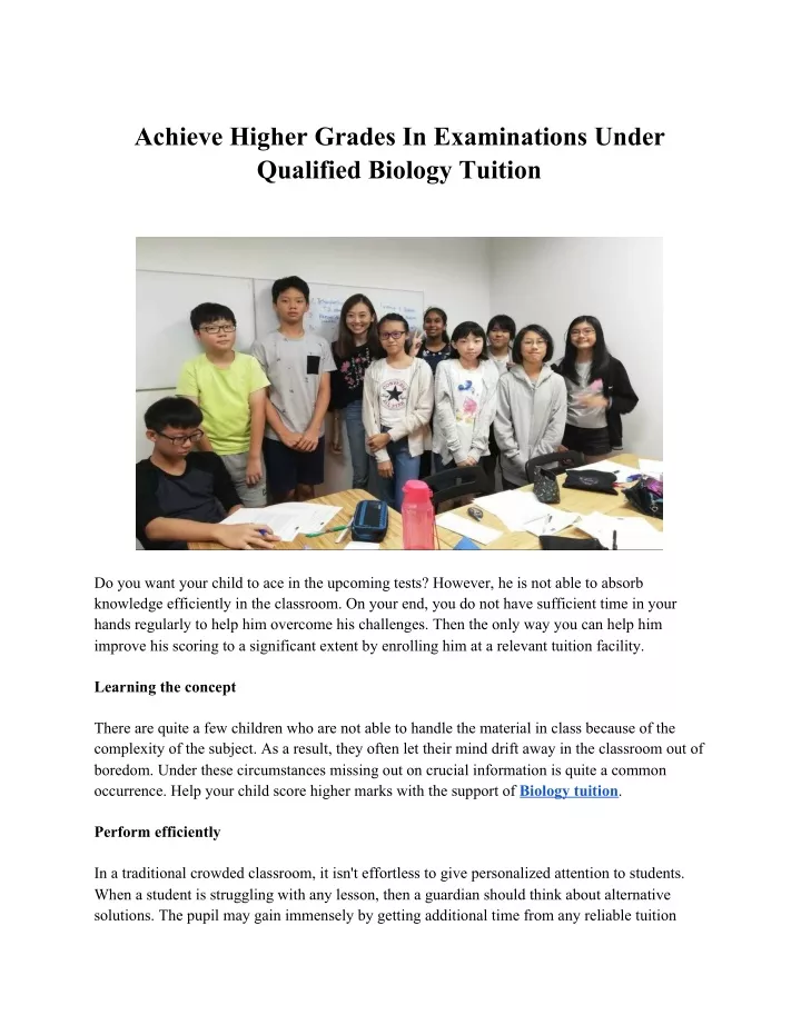 achieve higher grades in examinations under