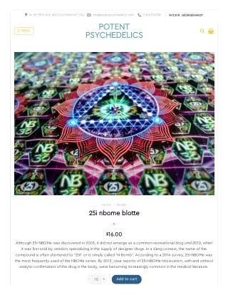 Buy 25i Nbome Blotte - Potent Psychedelics